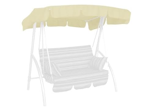 Angerer Freizeitmöbel GmbH Hollywoodschaukel Sonnendach - passend für viele 2-Sitzer Hollywoodschaukeln - Schaukeldach Made in Germany (Swingtex Elfenbein, 160 x 145 cm) von Angerer Freizeitmöbel GmbH