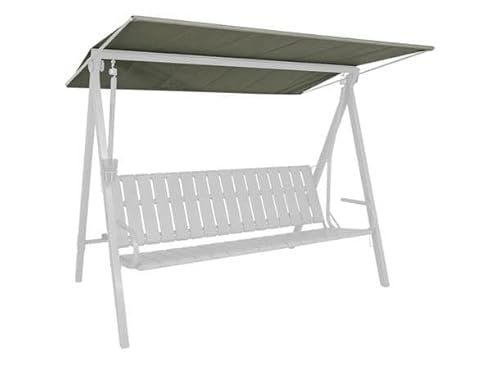 Angerer Freizeitmöbel GmbH Hollywoodschaukel Sonnendach - passend für viele 3-Sitzer Hollywoodschaukeln - Schaukeldach Made in Germany (Draltex Taupe, 210 x 145 cm) von Angerer Freizeitmöbel GmbH