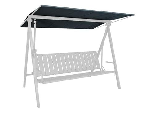 Angerer Freizeitmöbel GmbH Hollywoodschaukel Sonnendach - passend für viele 3-Sitzer Hollywoodschaukeln - Schaukeldach Made in Germany (Draltex dunkelgrau, 210 x 145 cm) von Angerer Freizeitmöbel GmbH