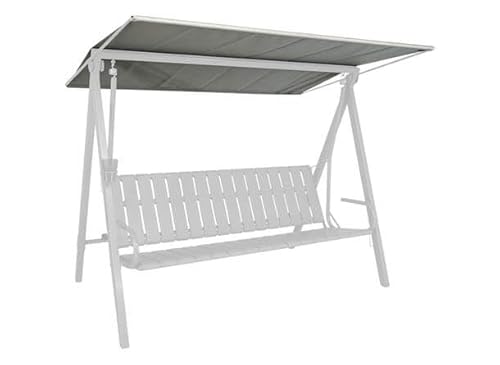 Angerer Freizeitmöbel GmbH Hollywoodschaukel Sonnendach - passend für viele 3-Sitzer Hollywoodschaukeln - Schaukeldach Made in Germany (Draltex hellgrau, 210 x 145 cm) von Angerer Freizeitmöbel GmbH
