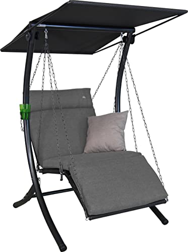 Angerer Freizeitmöbel GmbH Hollywoodschaukel 1-Sitzer Swing Smart - Gartenschaukel Made in Germany - Schaukel zum Sitzen, Liegen und Entspannen - mit Bett-Funktion - einfache Montage (Hellgrau) Angerer Freizeitmöbel GmbH Hollywoodschaukel 1-Sitzer Swing Smart - Gartenschaukel Made in Germany - Schaukel zum Sitzen, Liegen und Entspannen - mit Bett-Funktion - einfache Montage (Hellgrau) von Angerer Freizeitmöbel GmbH
