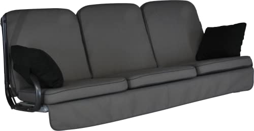 Angerer Freizeitmöbel GmbH Hollywoodschaukel Auflage Comfort - passend für viele 3-Sitzer Hollywoodschaukeln - Schaukelauflage Made in Germany (Grau) von Angerer Freizeitmöbel GmbH