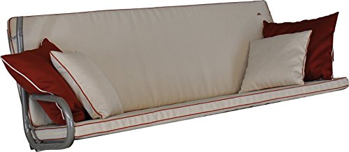Angerer Freizeitmöbel GmbH Hollywoodschaukel Auflage Elegance Style - passend für viele 3-Sitzer Hollywoodschaukeln - Schaukelauflage Made in Germany (Creme) von Angerer Freizeitmöbel GmbH