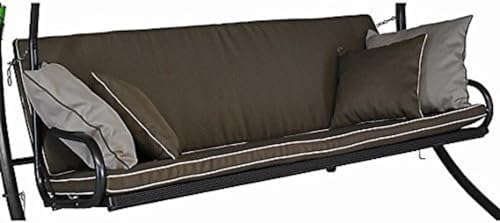 Angerer Freizeitmöbel GmbH Hollywoodschaukel Auflage Elegance Style - passend für viele 3-Sitzer Hollywoodschaukeln - Schaukelauflage Made in Germany (Taupe) von Angerer Freizeitmöbel GmbH