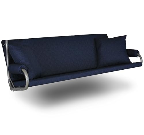 Angerer Hollywoodschaukel Auflage Elegance Joy - passend für viele 3-Sitzer Hollywoodschaukeln - Schaukelauflage Made in Germany (Blau) von Angerer Freizeitmöbel GmbH