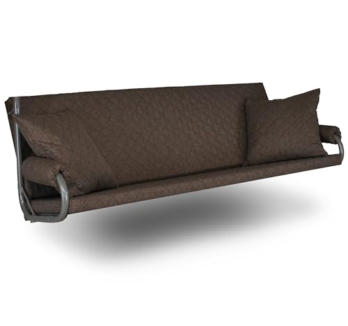 Angerer Freizeitmöbel GmbH Hollywoodschaukel Auflage Elegance Joy - passend für viele 3-Sitzer Hollywoodschaukeln - Schaukelauflage Made in Germany (Taupe) von Angerer Freizeitmöbel GmbH