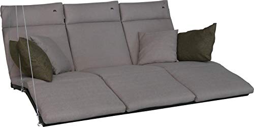 Angerer Freizeitmöbel GmbH Hollywoodschaukel Auflage Lounge Smart - passend für viele 3-Sitzer Hollywoodschaukeln mit Fußteil - Schaukelauflage Made in Germany (Beige) von Angerer Freizeitmöbel GmbH