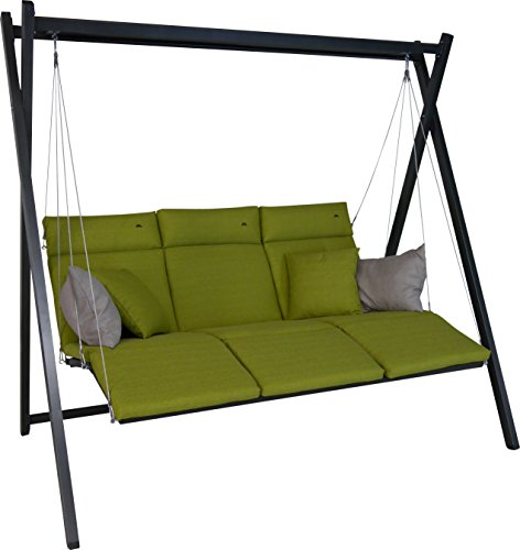 Angerer Freizeitmöbel GmbH Hollywoodschaukel Relax Smart - Gartenschaukel Made in Germany - Schaukel zum Sitzen, Liegen und Entspannen - einfache Montage (Hellgrün) von Angerer Freizeitmöbel GmbH