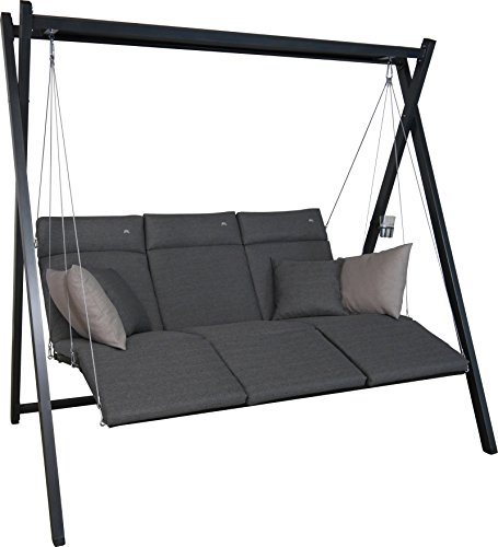 Angerer Freizeitmöbel GmbH Hollywoodschaukel Relax Smart - Gartenschaukel Made in Germany - Schaukel zum Sitzen, Liegen und Entspannen - einfache Montage (Grau) Angerer Freizeitmöbel GmbH Hollywoodschaukel Relax Smart - Gartenschaukel Made in Germany - Schaukel zum Sitzen, Liegen und Entspannen - einfache Montage (Grau) von Angerer Freizeitmöbel GmbH