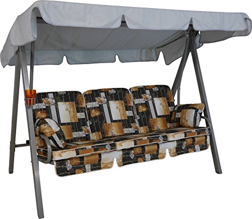 Angerer Select Hollywoodschaukel 3-Sitzer Design Bambus, braun, 210 x 145 x 160 cm, 6002/075/14 von Angerer Freizeitmöbel GmbH