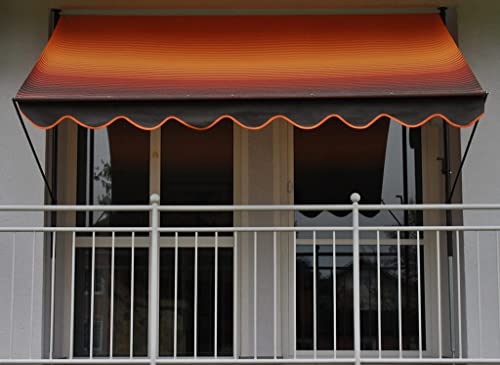 Angerer Freizeitmöbel GmbH Klemmmarkise Exklusiv - Markise für Sonnenschutz - Montage ohne Bohren und Dübeln - ideale Balkonmarkise für Mietwohnungen (Ombré, 200 cm) von Angerer Freizeitmöbel GmbH