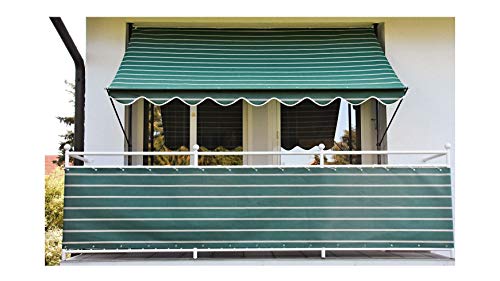 Angerer Freizeitmöbel GmbH Klemmmarkise Exklusiv - Markise für Sonnenschutz - Montage ohne Bohren und Dübeln - ideale Balkonmarkise für Mietwohnungen (Grün, 400 cm) von Angerer Freizeitmöbel GmbH