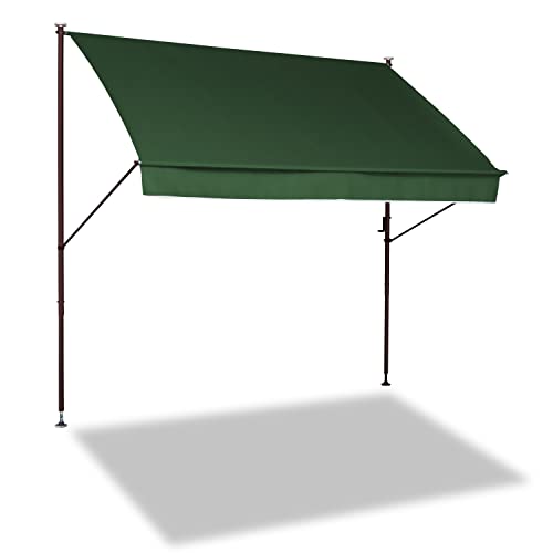 Angerer Freizeitmöbel GmbH Klemmmarkise Style - Markise für Sonnenschutz - Montage ohne Bohren und Dübeln - ideale Balkonmarkise für Mietwohnungen (Grün, 200 cm) von Angerer Freizeitmöbel GmbH
