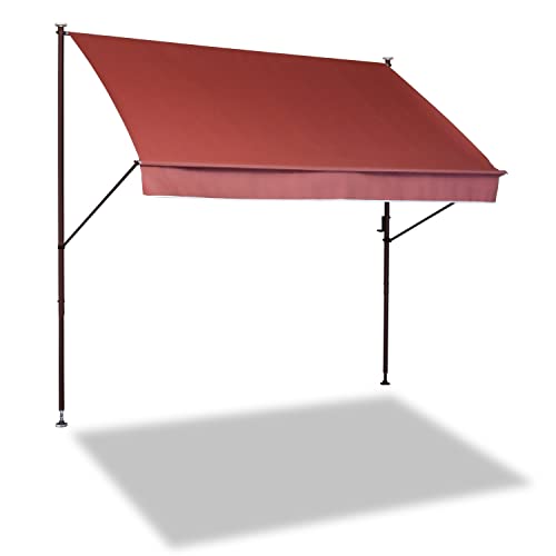 Angerer Freizeitmöbel GmbH Klemmmarkise Style - Markise für Sonnenschutz - Montage ohne Bohren und Dübeln - ideale Balkonmarkise für Mietwohnungen (Terra, 250 cm) von Angerer Freizeitmöbel GmbH