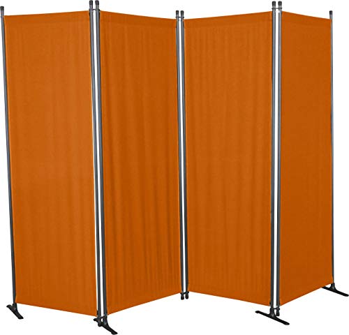 Angerer Freizeitmöbel GmbH Paravent - Raumteiler & Raumtrenner Sichtschutz - Outdoor Paravent für Windschutz & Schatten auf Balkon (4-teilig, PE Terracotta) von Angerer Freizeitmöbel GmbH