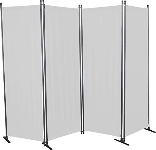Angerer Freizeitmöbel GmbH Paravent - Raumteiler & Raumtrenner Sichtschutz - Outdoor Paravent für Windschutz & Schatten auf Balkon (4-teilig, PE weiß) von Angerer Freizeitmöbel GmbH