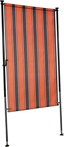 Angerer Sichtschutz Exklusiv - Seitenmarkise für Sonnen- und Sichtschutz (120 cm, Braun-Orange) von Angerer Freizeitmöbel GmbH