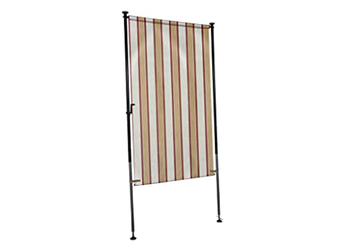 Angerer Sichtschutz Exklusiv - Seitenmarkise für Sonnen- und Sichtschutz (120 cm, Rost-Beige) von Angerer Freizeitmöbel GmbH