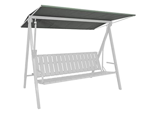 Angerer Sonnendach für 3-Sitzer Hollywoodschaukel 210 x 145 cm Draltex inkl. Dachstangen und Beschlägen grün von Angerer Freizeitmöbel GmbH