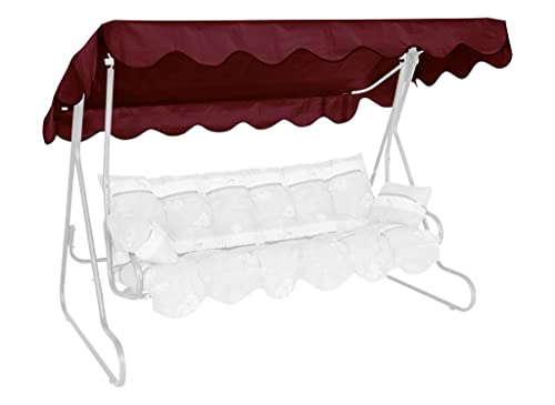 Angerer Sonnendach für 3-Sitzer Hollywoodschaukel 210 x 145 cm PE Bordeaux von Angerer Freizeitmöbel GmbH