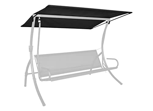 Angerer Sonnendach für 3-Sitzer Hollywoodschaukel 210 x 145 cm Primetex inkl. Dachstangen und Beschlägen dunkelgrau von Angerer Freizeitmöbel GmbH