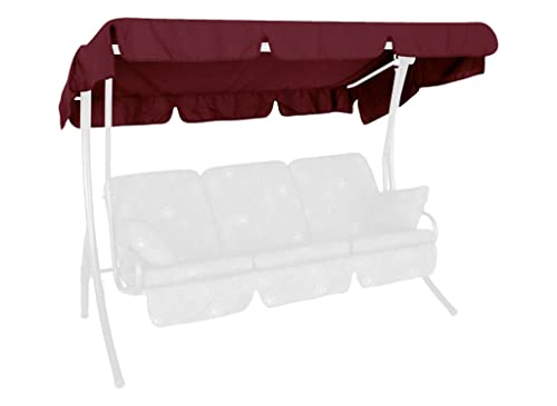 Angerer Freizeitmöbel GmbH Hollywoodschaukel Sonnendach - passend für viele 3-Sitzer Hollywoodschaukeln - Schaukeldach Made in Germany (Swingtex Bordeaux, 210 x 145 cm) von Angerer Freizeitmöbel GmbH