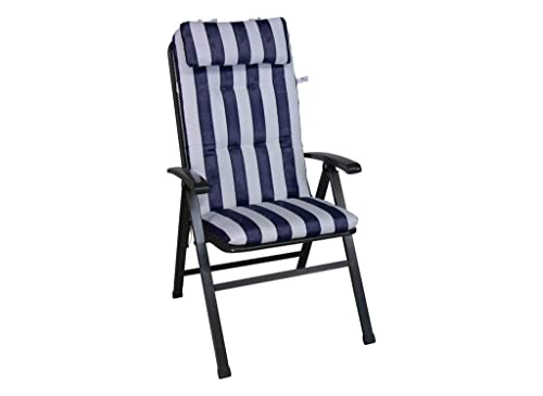 Angerer Freizeitmöbel GmbH Auflage für Gartenmöbel - Stuhlauflage hoch Made in Germany (Blau-Weiß gestreift) Angerer Freizeitmöbel GmbH Auflage für Gartenmöbel - Stuhlauflage hoch Made in Germany (Blau-Weiß gestreift) von Angerer Freizeitmöbel GmbH