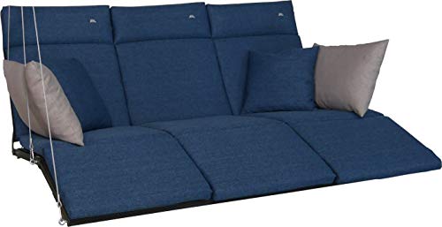 Angerer Freizeitmöbel GmbH Hollywoodschaukel Auflage Lounge Smart - passend für viele 3-Sitzer Hollywoodschaukeln mit Fußteil - Schaukelauflage Made in Germany (Blau) von Angerer Freizeitmöbel GmbH