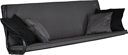 Angerer Freizeitmöbel GmbH Hollywoodschaukel Auflage Royal Style - passend für viele 3-Sitzer Hollywoodschaukeln - Schaukelauflage Made in Germany (Grau) von Angerer Freizeitmöbel GmbH