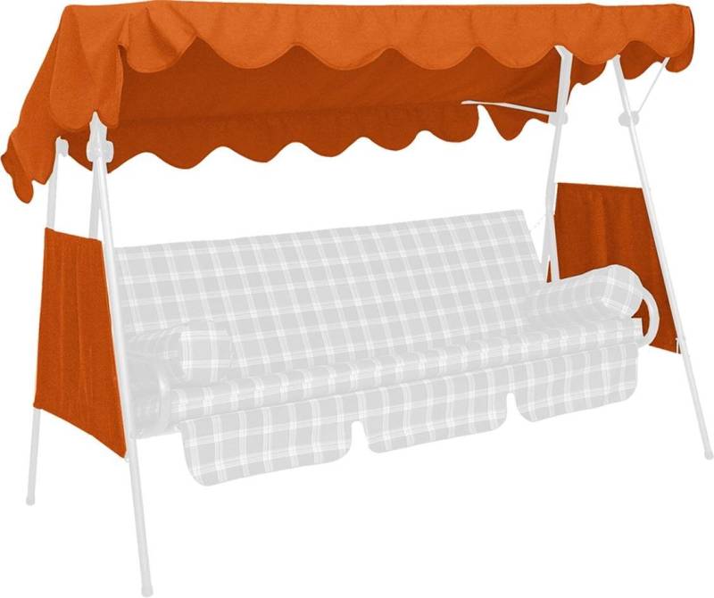 ANGERER Freizeitmöbel GmbH Hollywoodschaukelersatzdach Ersatz Sonnendach terrakotta inkl. 2 Seitenteile, (1 Stück), für Dachgestänge von ca. 200 x 120 cm von ANGERER Freizeitmöbel GmbH
