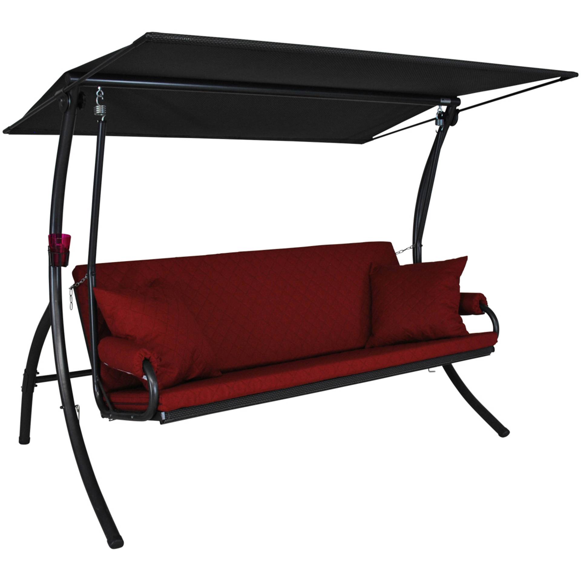 Angerer Freizeitmöbel Hollywoodschaukel 'Elegance Joy' bordeaux 3-Sitzer 210 x 145 x 160 cm von Angerer Freizeitmöbel