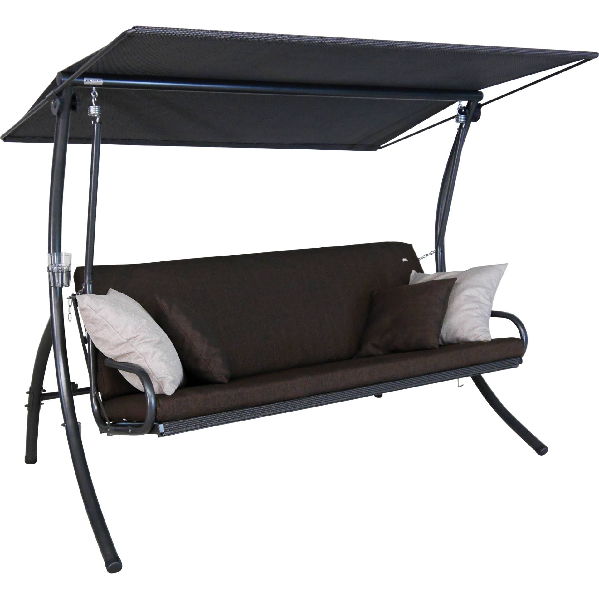 Angerer Freizeitmöbel Hollywoodschaukel 'Elegance Smart' 3-Sitzer braun 210 x 160 x 145 cm von Angerer Freizeitmöbel