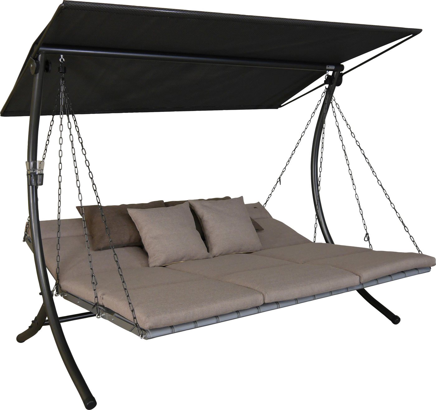 Angerer Freizeitmöbel Hollywoodschaukel Luxus Smart sand, 3-Sitzer, Bettfunktion, BxTxH: 210x145x160 cm von Angerer Freizeitmöbel