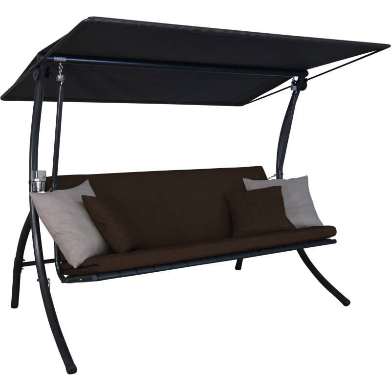 Angerer Freizeitmöbel Hollywoodschaukel 'Motion Smart' coffe 3-Sitzer 210 x 145 x 160 cm von Angerer Freizeitmöbel