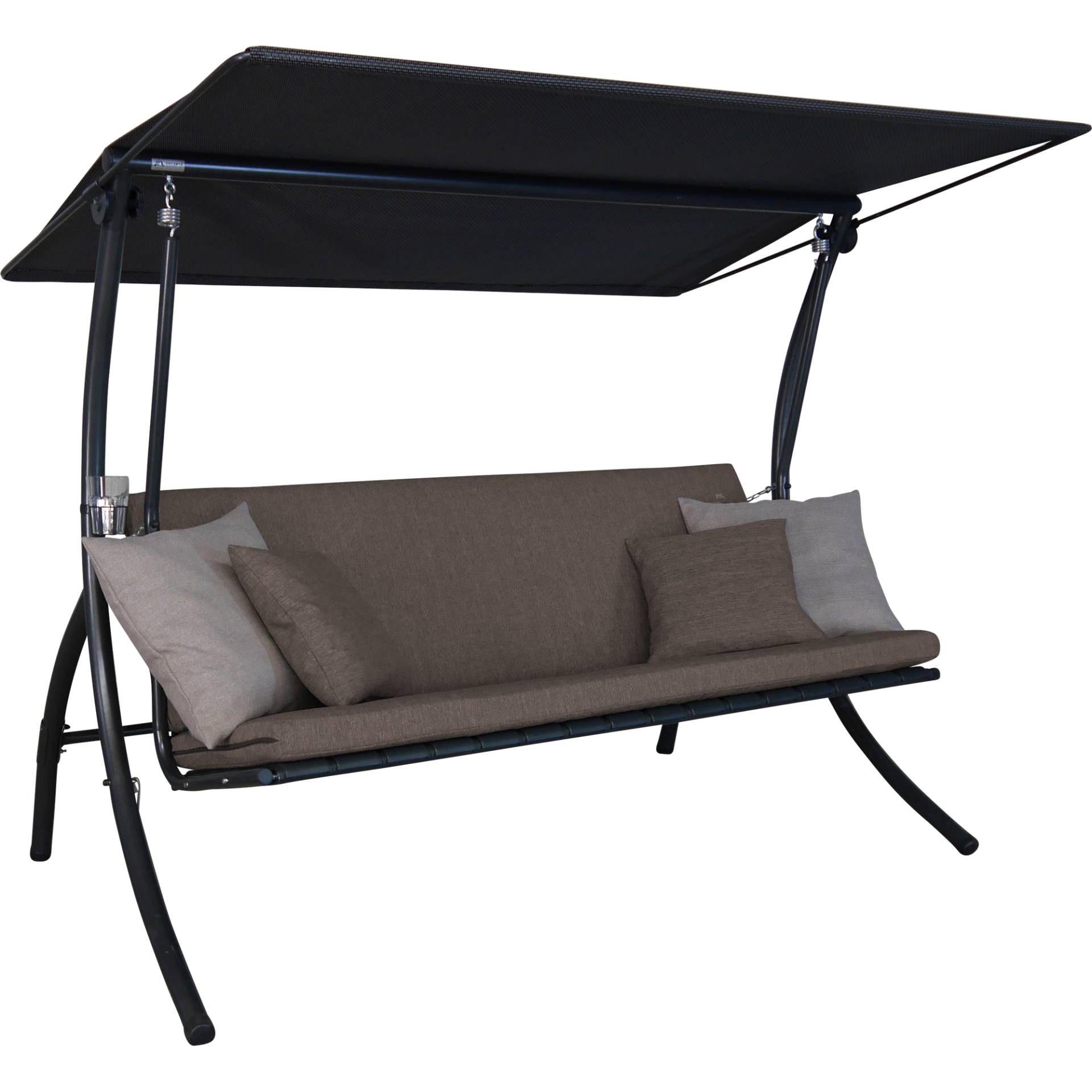 Angerer Freizeitmöbel Hollywoodschaukel 'Motion Smart' oliv 3-Sitzer 210 x 145 x 160 cm von Angerer Freizeitmöbel