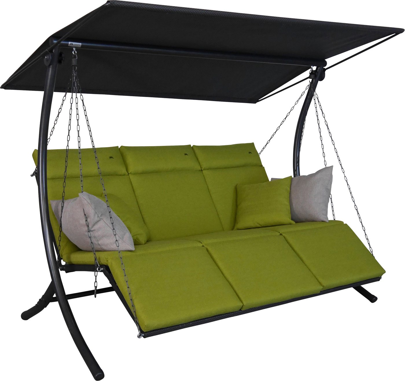 Angerer Freizeitmöbel Hollywoodschaukel Swing Smart lime, 3-Sitzer, Bettfunktion, wetterfest von Angerer Freizeitmöbel