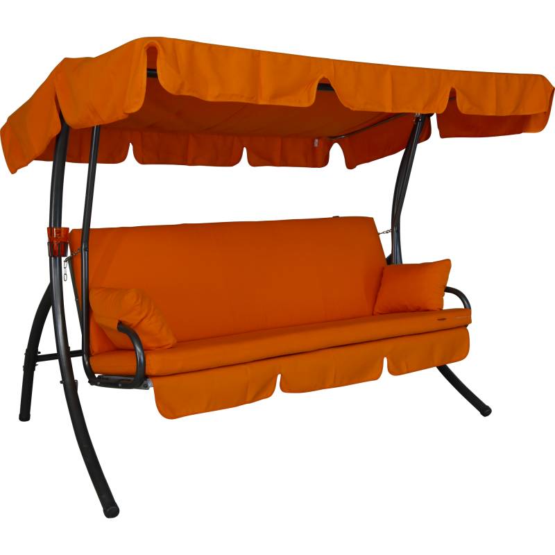 Angerer Freizeitmöbel Hollywoodschaukel 'Trend Fun' 3-Sitzer orange 210 x 160 x 145 cm von Angerer Freizeitmöbel