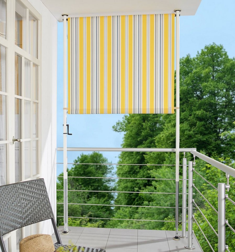 Angerer Freizeitmöbel Klemm-Senkrechtmarkise gelb/grau, BxH: 150x225 cm von Angerer Freizeitmöbel