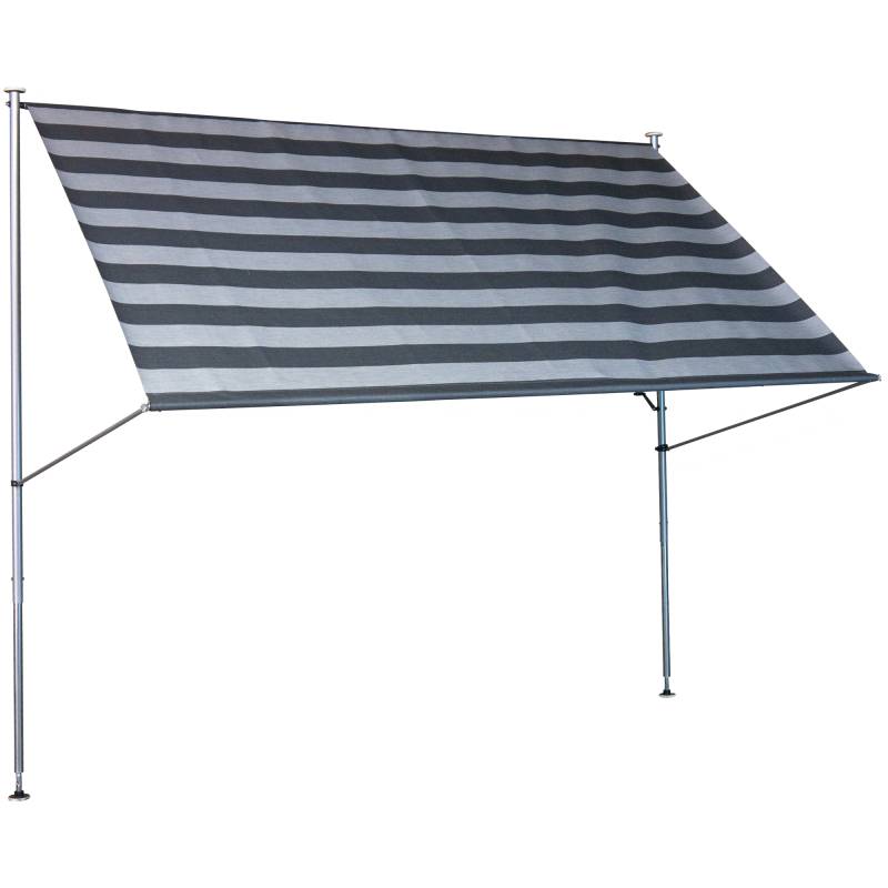 Angerer Freizeitmöbel Klemmmarkise 'Premium' dunkelgrau gestreift 200 x 170 cm von Angerer Freizeitmöbel