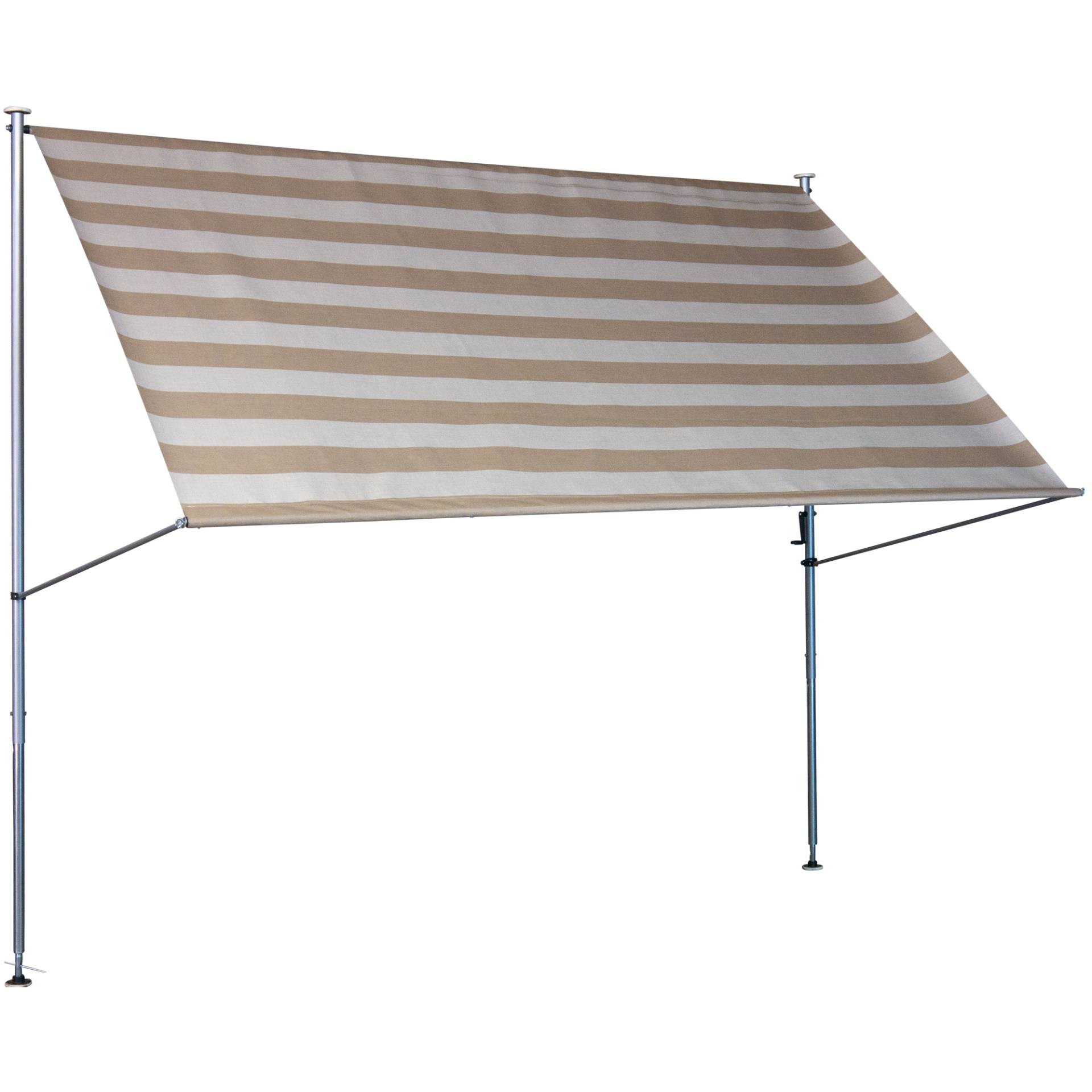 Angerer Freizeitmöbel Klemmmarkise 'Premium' taupe gestreift 150 x 170 cm von Angerer Freizeitmöbel