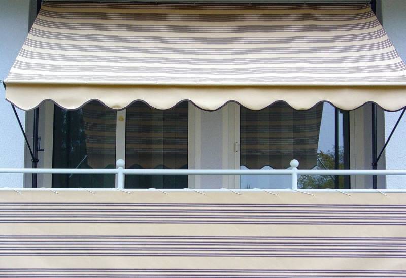 Angerer Freizeitmöbel Klemmmarkise beige-braun, Ausfall: 150 cm, versch. Breiten von Angerer Freizeitmöbel