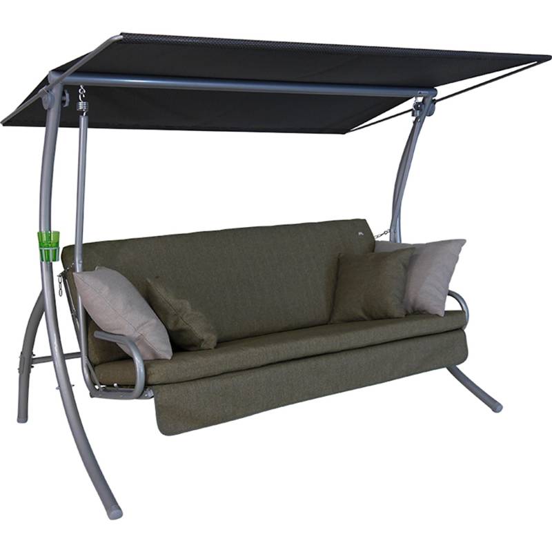 Angerer Hollywoodschaukel Drift Smart 3-Sitzer mit Liegefunktion Olive von Angerer Freizeitmöbel