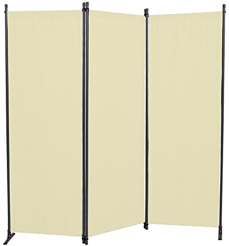 Angerer Freizeitmöbel GmbH Paravent - Raumteiler & Raumtrenner Sichtschutz - Outdoor Paravent für Windschutz & Schatten auf Balkon (3-teilig, PE beige) von Angerer Freizeitmöbel GmbH