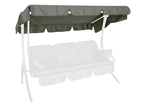 Angerer Sonnendach für 3-Sitzer Hollywoodschaukel 210 x 145 cm Swingtex dunkelgrau von Angerer Freizeitmöbel GmbH