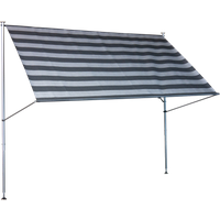 Klemmmarkise Premium 400 cm Streifen dunkelgrau von Angerer