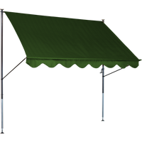 Klemmmarkise Standard 400 cm uni grün von Angerer