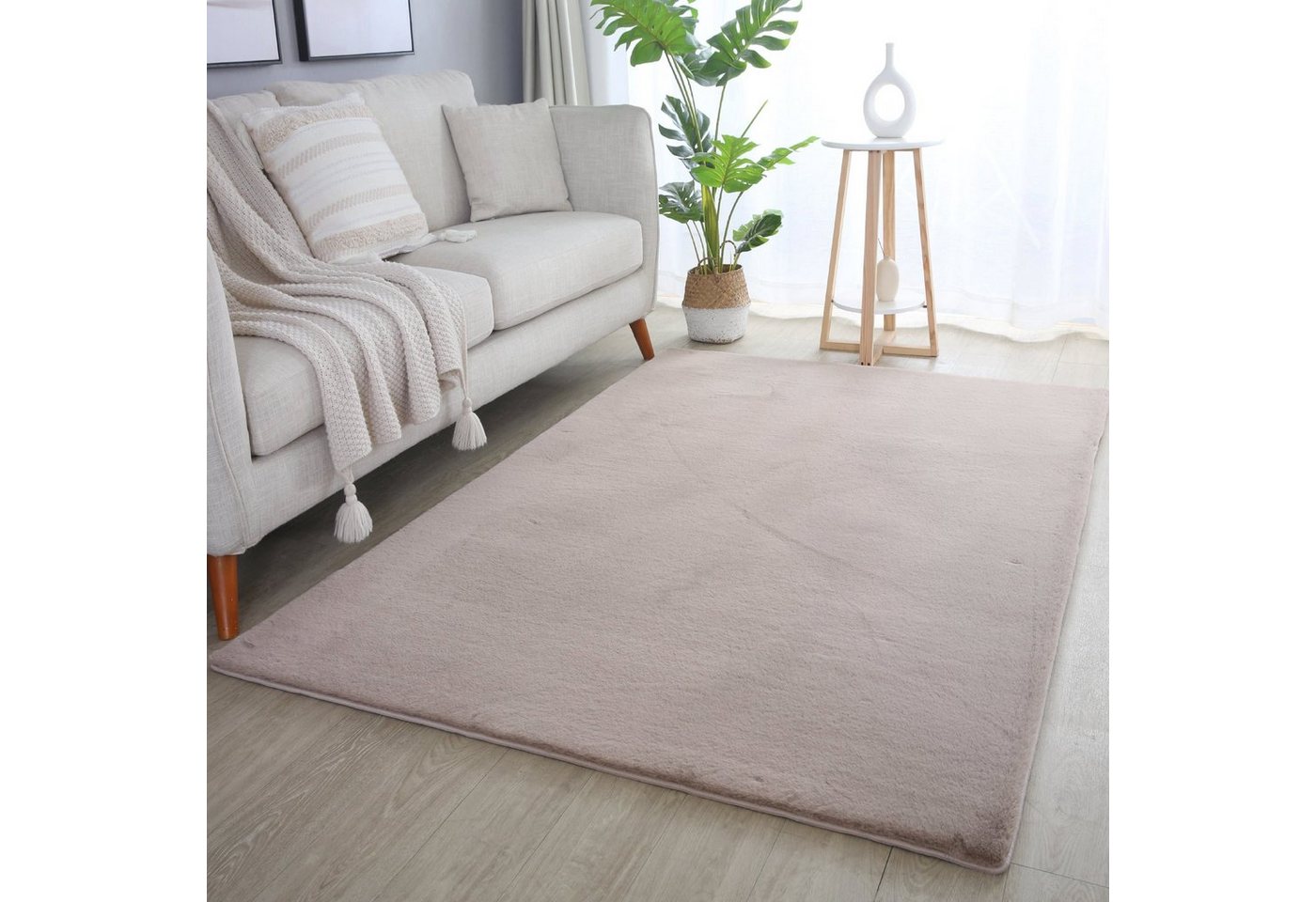 Hochflor-Teppich Kuscheliger Hochflorteppich, Angeycasa, Rund, Höhe: 20 mm, Wohnzimmer, Schlafzimmer, sehr weich von Angeycasa