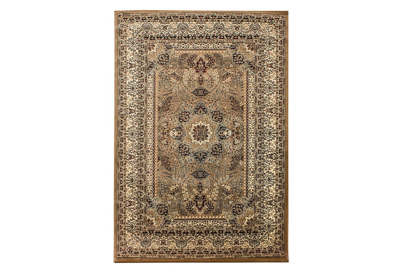 Orientteppich Teppich Orient Optik Bordüre, Angeycasa, rechteckig, Höhe: 12 mm, Oriental Wohnzimmer Esszimmer Kurzflor von Angeycasa