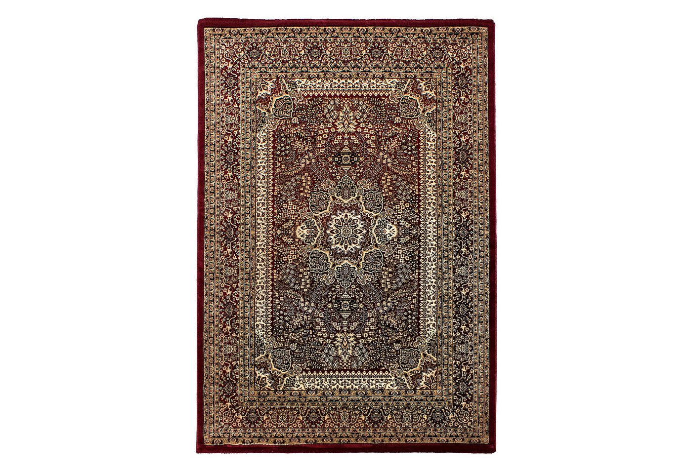 Orientteppich Teppich Orient Optik Bordüre, Angeycasa, rechteckig, Höhe: 12 mm, Oriental Wohnzimmer Esszimmer Kurzflor von Angeycasa