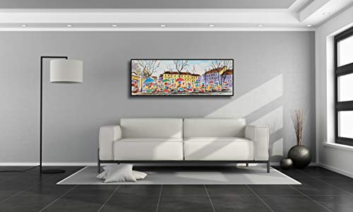 Angie Decoration Montmartre Bild, Acryl, bunt, 150 x 55 cm von Angie Decoration